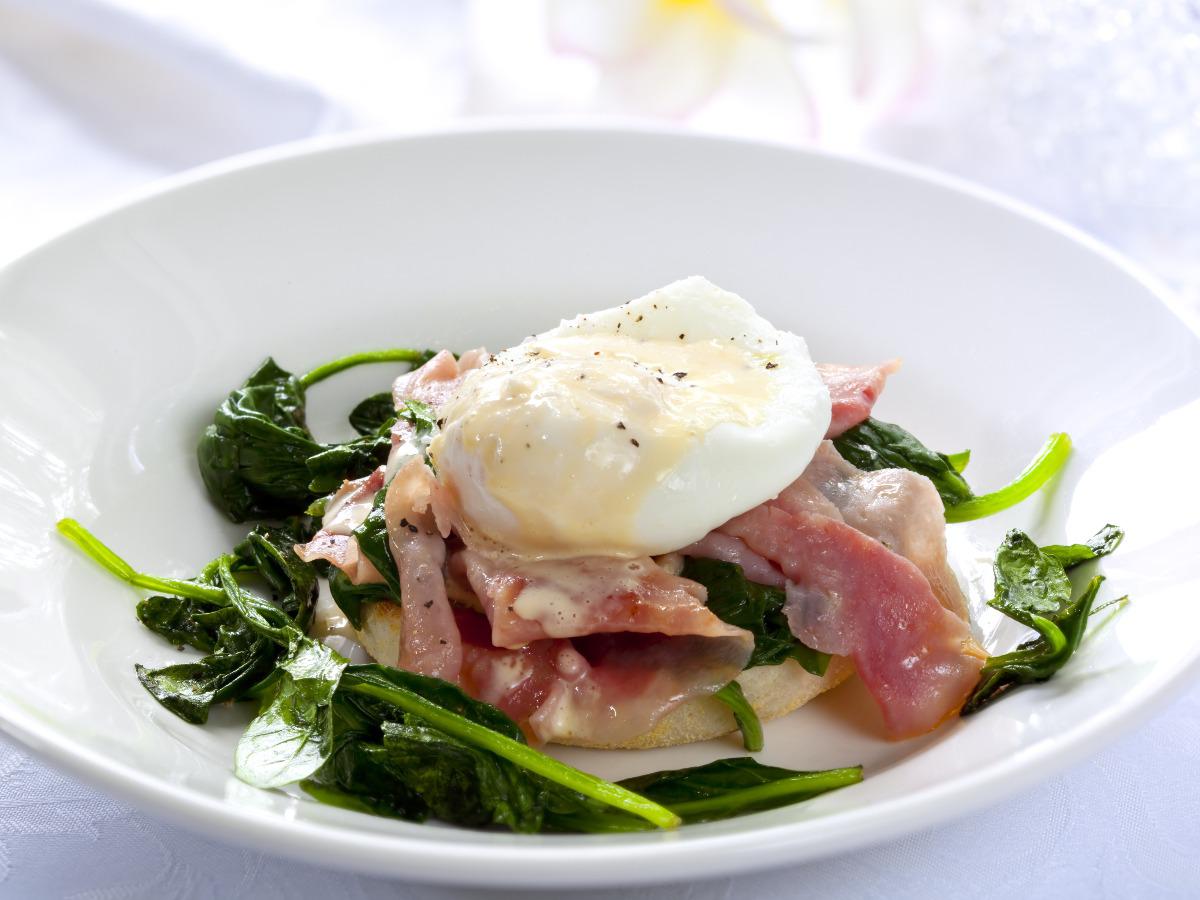 Poached Egg and Ham Toast